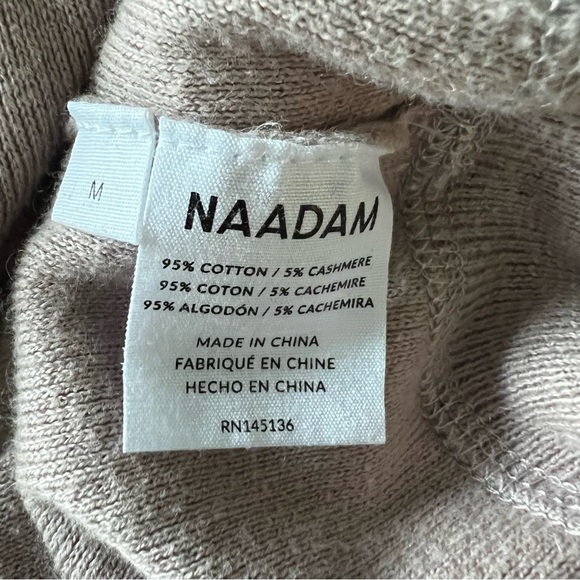 Naadam Cropped Hoodie Sweater Size M - Picture 8 of 10